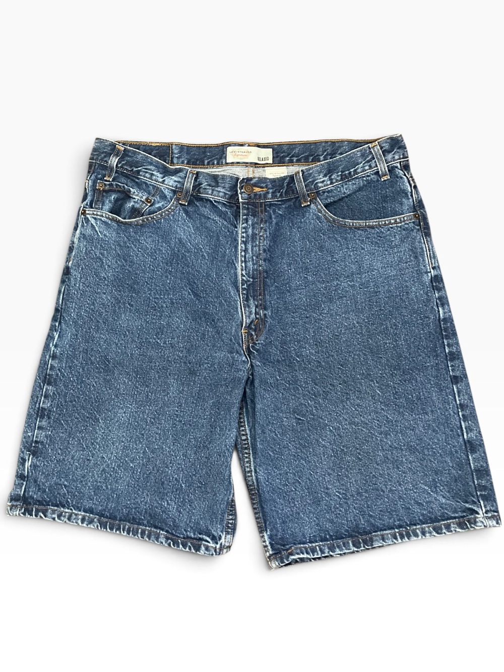 Levi Strauss Signature Men’s Denim Shorts Relaxed Fit Sz 40 EUC